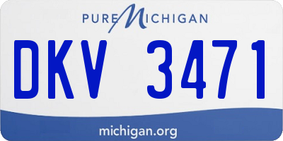 MI license plate DKV3471