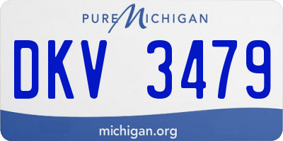 MI license plate DKV3479