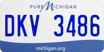 MI license plate DKV3486