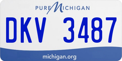 MI license plate DKV3487