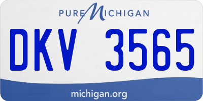 MI license plate DKV3565