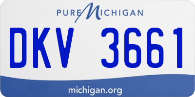 MI license plate DKV3661