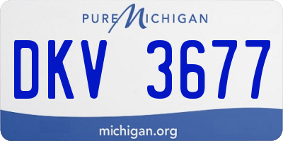 MI license plate DKV3677