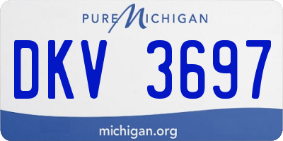 MI license plate DKV3697