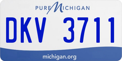 MI license plate DKV3711
