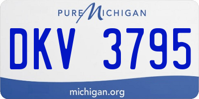MI license plate DKV3795