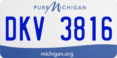 MI license plate DKV3816