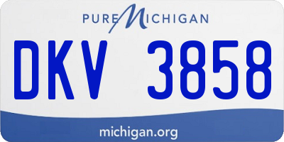 MI license plate DKV3858
