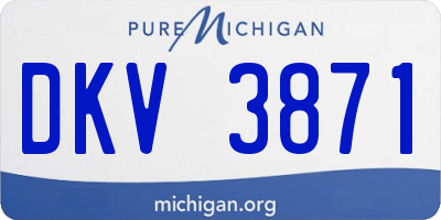 MI license plate DKV3871
