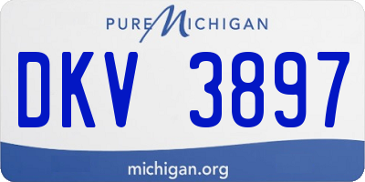 MI license plate DKV3897