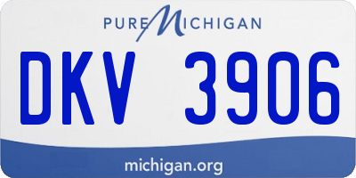 MI license plate DKV3906
