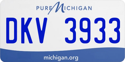 MI license plate DKV3933