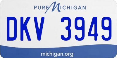MI license plate DKV3949
