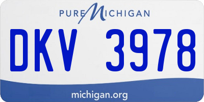MI license plate DKV3978