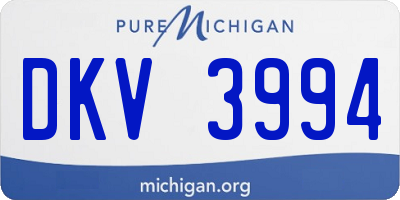 MI license plate DKV3994