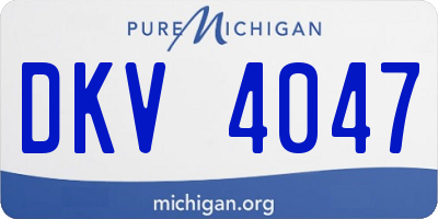 MI license plate DKV4047