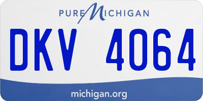 MI license plate DKV4064