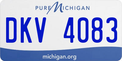 MI license plate DKV4083