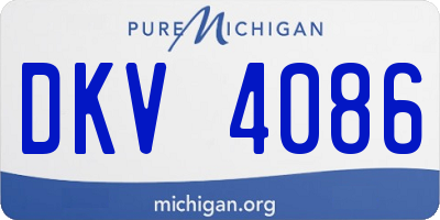 MI license plate DKV4086
