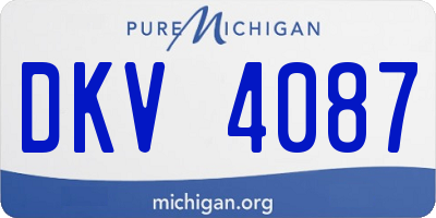 MI license plate DKV4087