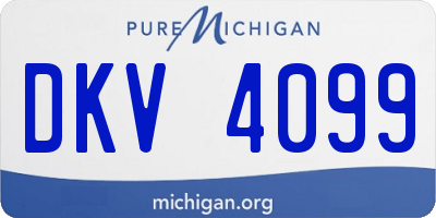 MI license plate DKV4099