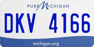 MI license plate DKV4166