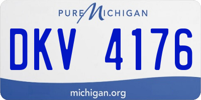 MI license plate DKV4176