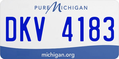 MI license plate DKV4183