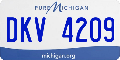 MI license plate DKV4209