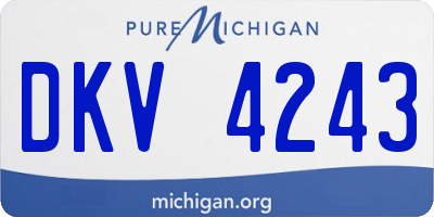 MI license plate DKV4243