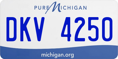 MI license plate DKV4250
