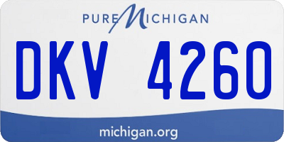MI license plate DKV4260