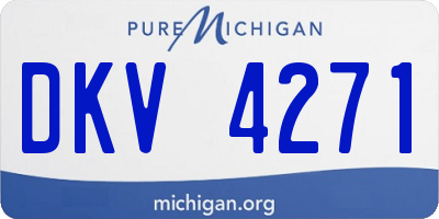 MI license plate DKV4271
