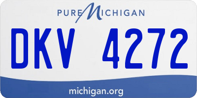 MI license plate DKV4272