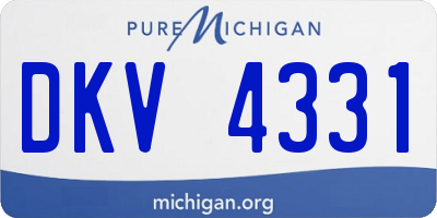 MI license plate DKV4331