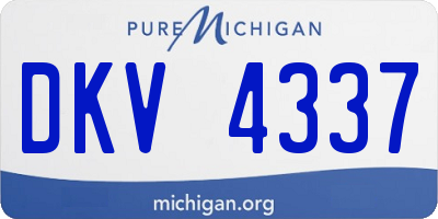 MI license plate DKV4337