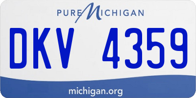 MI license plate DKV4359
