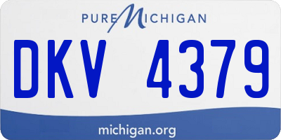 MI license plate DKV4379
