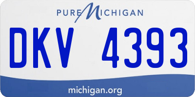 MI license plate DKV4393
