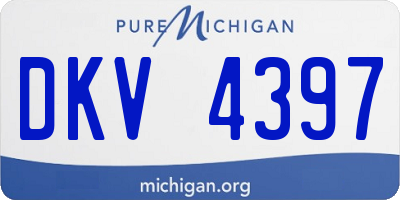 MI license plate DKV4397