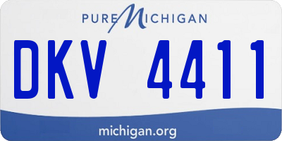 MI license plate DKV4411