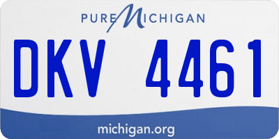 MI license plate DKV4461