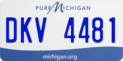 MI license plate DKV4481
