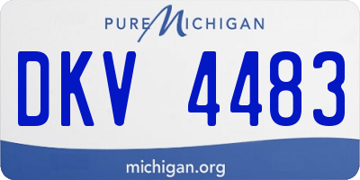 MI license plate DKV4483