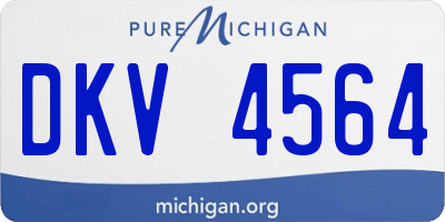 MI license plate DKV4564