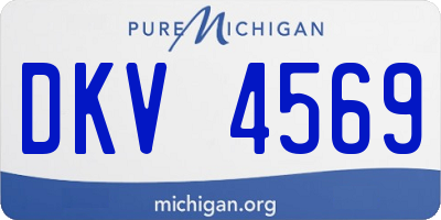 MI license plate DKV4569