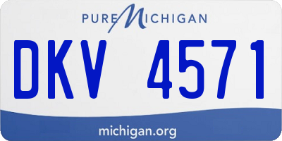 MI license plate DKV4571
