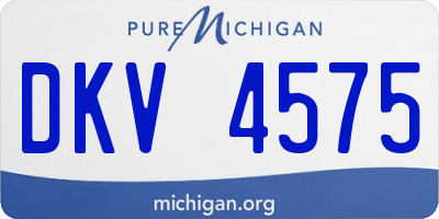 MI license plate DKV4575