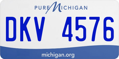 MI license plate DKV4576