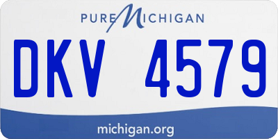 MI license plate DKV4579